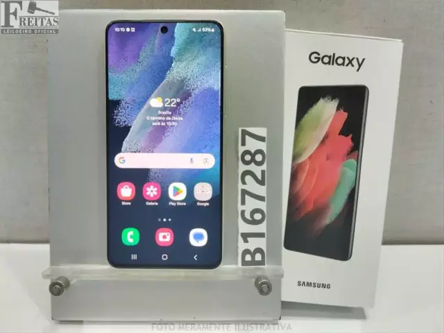 LOTE COM 01 SMARTPHONE SAMSUNG GALAXY S21 FE 5G SM-G990E/DS 128GB 6GB RAM COM BATERIA RQCT3001BEJ