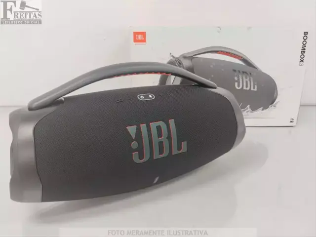 LOTE COM 01 CAIXA DE SOM JBL BOOMBOX 3 BLUETOOTH PRETA