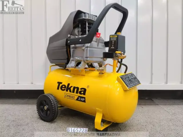 LOTE COM 01 COMPRESSOR DE AR TEKNA CP8022-1CK3B 20L 127V 2HP OD220 SEM ACESSÓRIOS 04/24 1011023