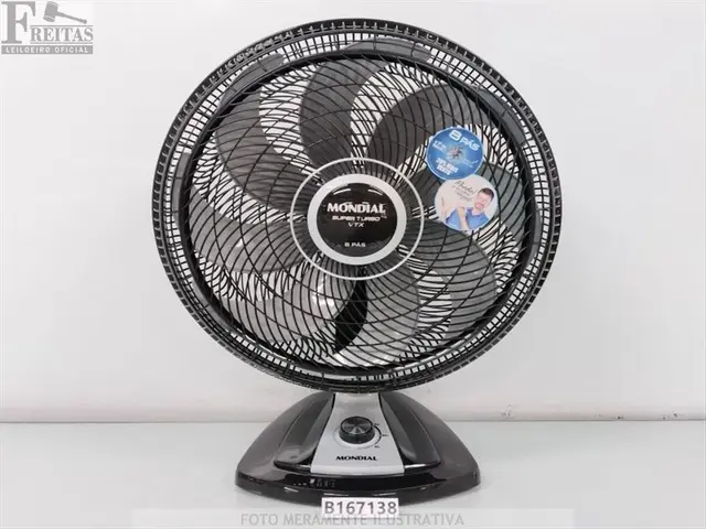 LOTE COM 01 VENTILADOR DE MESA MONDIAL VT-50-B8P 50CM 8 HÉLICES 150W 127V 60HZ SEM PINO OSCILANTE…