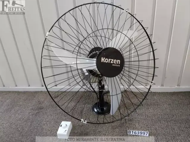 LOTE COM 01 VENTILADOR DE PAREDE VENTURA KORZEN OSCILANTE 60CM 150/155W BIVOLT CHAVEADO 60HZ…