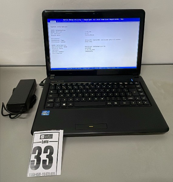 NOTEBOOK POSITIVO MASTER COM INTEL I3, 4GB DE MEMÓRIA E HD 320GB + FONTE - FUNCIONANDO