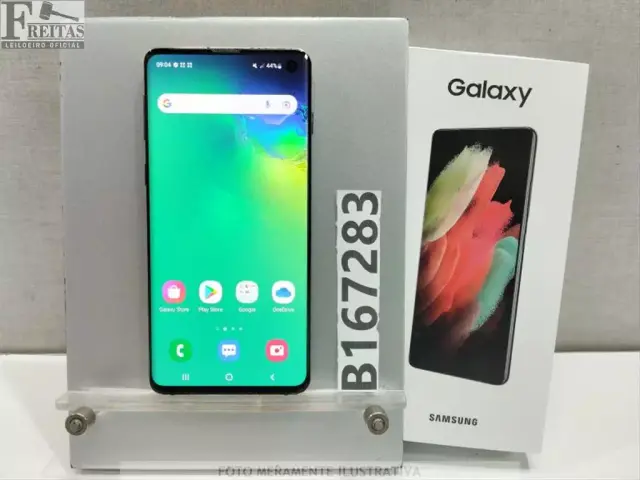 LOTE COM 01 SMARTPHONE SAMSUNG GALAXY S10 SM-G973F 128GB 8GB RAM COM BATERIA RX8M4013W9B