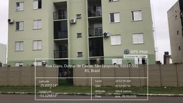 Apartamento nº 44 do Residencial Bela Vista, na Rua Oasis, nº 155, São Leopoldo/RS