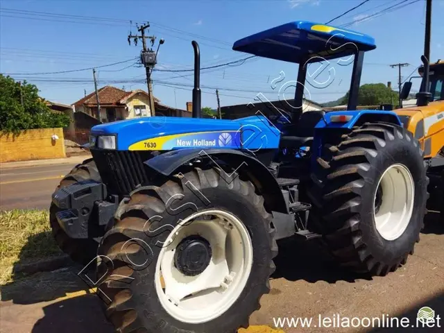 [ VÍDEO ] TRATOR NEW HOLLAND MOD. 7630 ANO 2008 - PNEU BALÃO
