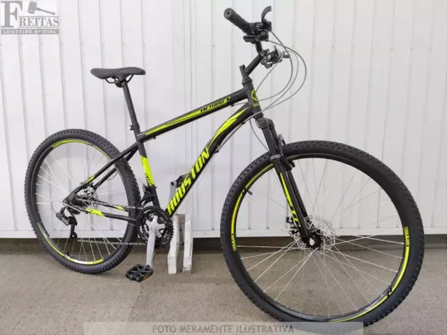 LOTE COM 01 BICICLETA HOUSTON NETUNO-S PRETA/VERDE