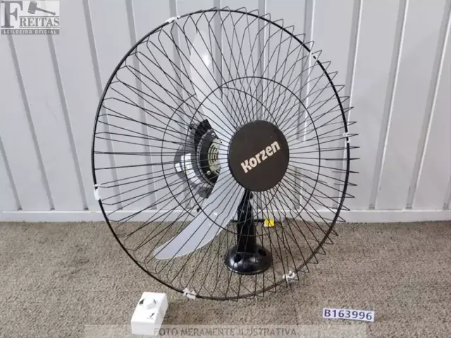 LOTE COM 01 VENTILADOR DE PAREDE VENTURA KORZEN OSCILANTE 60CM 150/155W BIVOLT CHAVEADO 60HZ…