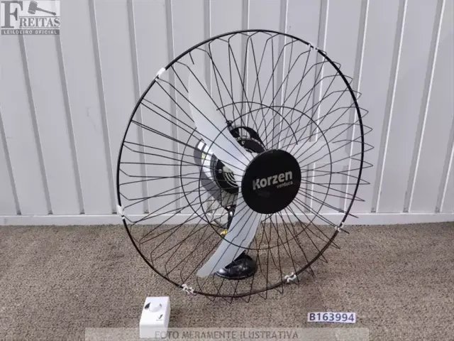 LOTE COM 01 VENTILADOR DE PAREDE VENTURA KORZEN OSCILANTE 60CM 150/155W BIVOLT CHAVEADO 60HZ…