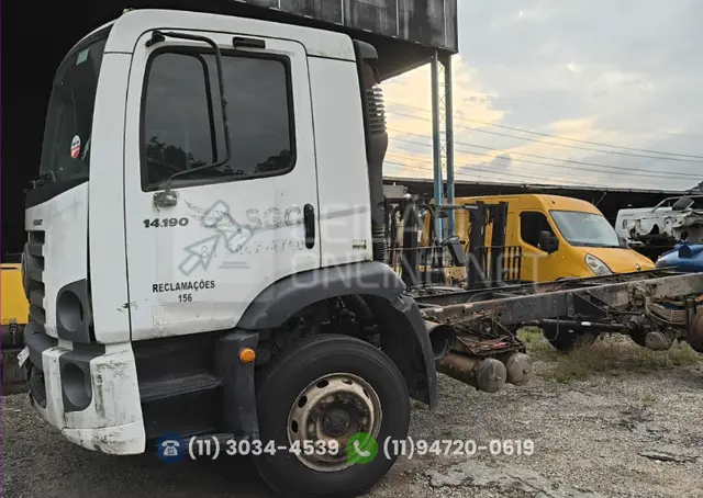 CAMINHÃO VW/14190; ANO 2020/2021; COR BRANCA; COMB. DIESEL - NÃO FUNCIONA, FALTAM ALGUNS MÓDULOS