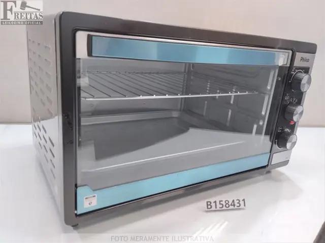 LOTE COM 01 FORNO ELÉTRICO PHILCO PFE52P PRETO 50L 110V 60HZ 5150480425JC69C