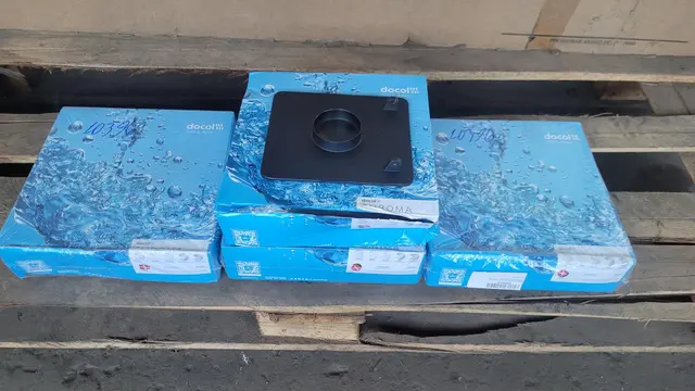 4 UN- ACABAMENTO PARA VÁLVULA DE DESCARGA DOCOL FLAT ÔNIX 009317CE. NO ESTADO QUE SE ENCONTRAM.