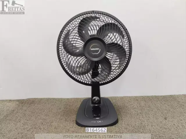 LOTE COM 01 VENTILADOR DE MESA MALLORY TURBO COMPACT PRETO 42W 220V 60HZ 243631X4 00367