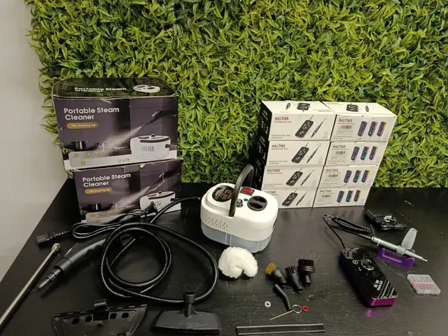 8 UN- LIXADEIRA A MOTOR DE UNHA PORTÁTIL PARA MANICURE - 2 UN- LIMPADOR A VAPOR ALTA PRESSÃO 2500W