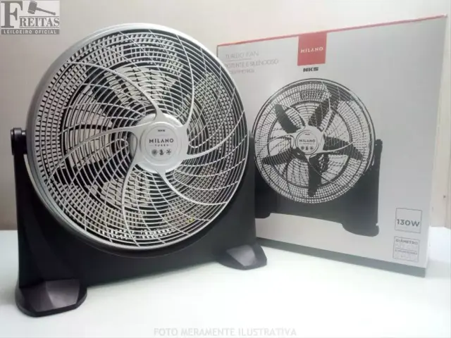 LOTE COM 01 CIRCULADOR DE AR NKS MILANO 50 CM ML-200 PRATA 220V