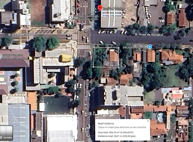 TERRENO COMERCIAL 500M2 EM TOLEDO/PR ( AVENIDA SÃO JOAO ESQ