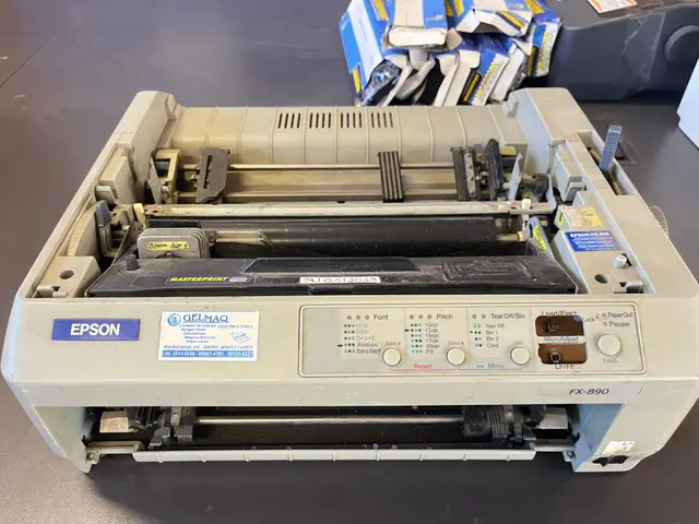 IMPRESSORA MATRICIAL EPSON LX-350 - IMPRESSORA HP LASER 107W - 9 UN- FITAS DE IMPRESSORA LX-300 - EPSON FX-890