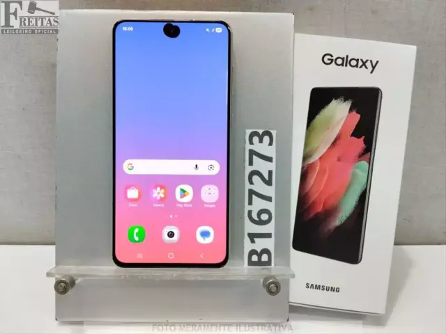 LOTE COM 01 SMARTPHONE SAMSUNG GALAXY S21 FE 5G SM-G990E/DS 128GB 6GB RAM COM BATERIA RQCT203PFZW