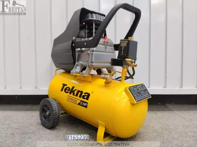 LOTE COM 01 COMPRESSOR DE AR TEKNA CP8022-1CK3B 20L 127V 2HP OD220 SEM ACESSÓRIOS 08/24 1011023
