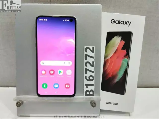 LOTE COM 01 SMARTPHONE SAMSUNG GALAXY S10E SM-G970F 128GB 6GB RAM COM BATERIA RQ8MA0AB0KB