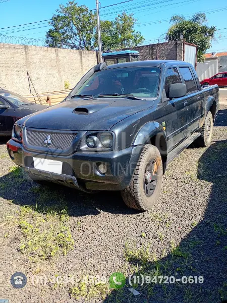 MMC/L200 SPORT 4X4 HPE; 2003/2004; CINZA; DIESEL - FUNCIONANDO