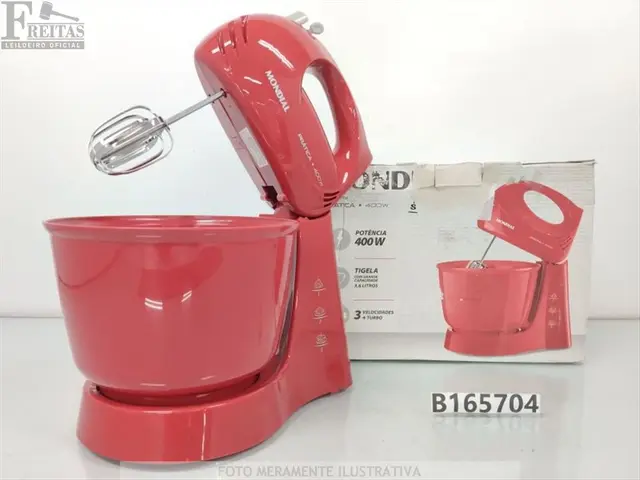 LOTE COM 01 BATEDEIRA MONDIAL PRATICA 400W 3,6L B-44-R 220V 50/60HZ 425202072238