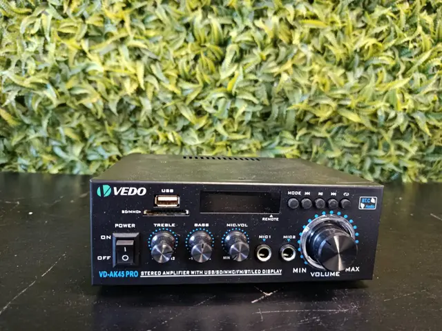 AMPLIFICADOR DE ÁUDIO VDO 9 CANAIS BLUETOOTH MESA DE SOM MIXER AMPLIFICADA 500W