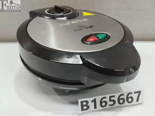 LOTE COM 01 GRILL WAFFLE MONDIAL PRATIC WAFFLE GW-01 1200W 220V 60HZ 00006990-23A02