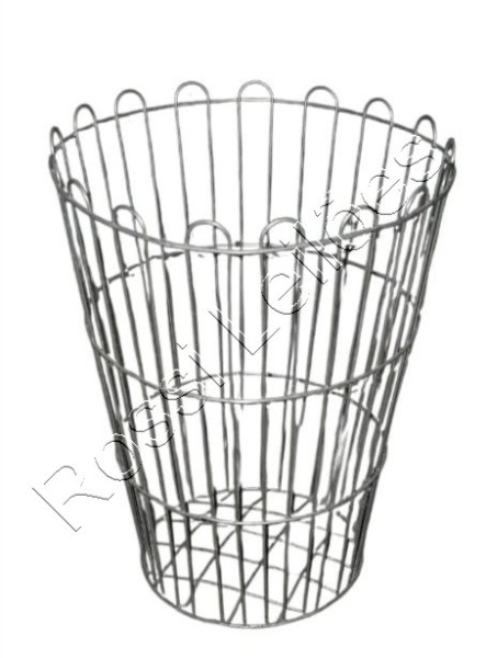 10 PÇS. CESTO DE LIXO ARAMADO - FERRO GALVANIZADO