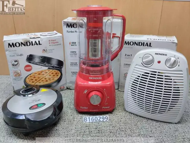 LOTE COM 01 MAQUINA DE WAFFLE GRILL PRATIC MONDIAL GW-01 1200W 220V