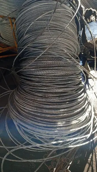 Lote com: 20 ton. De cordoalhas de aço galvanizado - diversas medidas - lances por KG