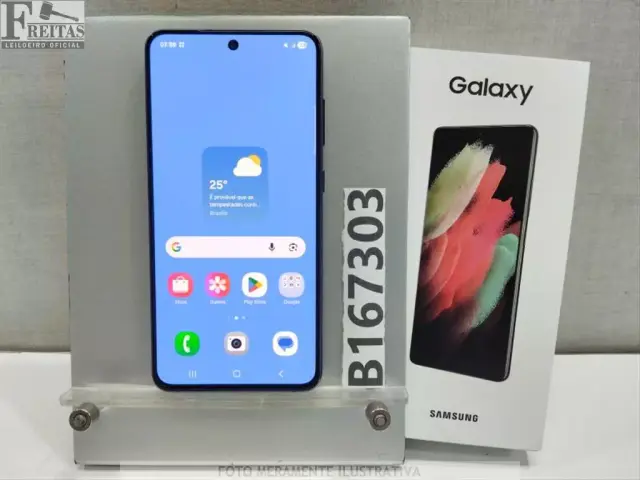LOTE COM 01 SMARTPHONE SAMSUNG GALAXY S21 FE 5G SM-G990E/DS 128GB 6GB RAM COM BATERIA RQCT202YW9E