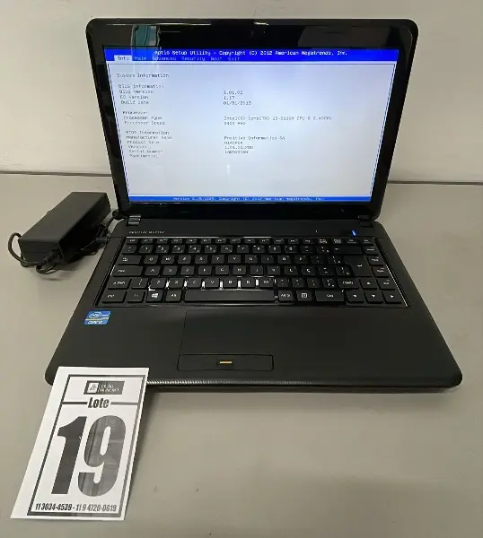 NOTEBOOK POSITIVO MASTER COM INTEL I3, 4GB DE MEMÓRIA E HD 320GB + FONTE - FUNCIONANDO