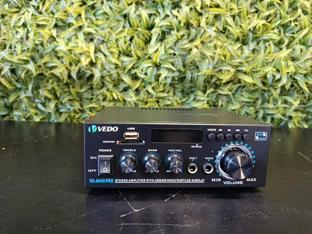 AMPLIFICADOR DE ÁUDIO VDO 9 CANAIS BLUETOOTH MESA DE SOM MIXER AMPLIFICADA 500W