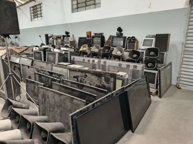 Televisores, projetores e equipamentos de áudio