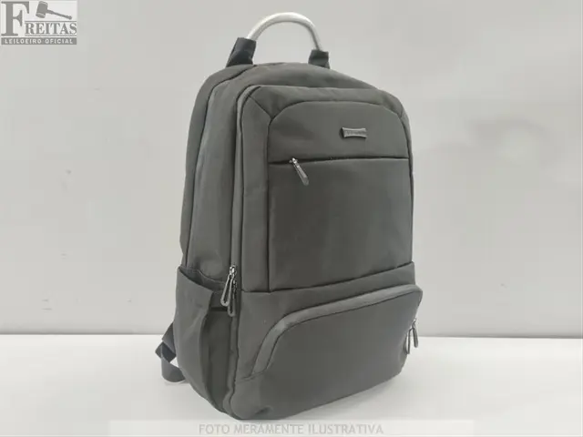LOTE COM 01 MOCHILA SESTINI PRETO POLIÉSTER 0,32X0,45CM ORGANIZADOR INTERNO (NOTEBOOK) BOLSO…