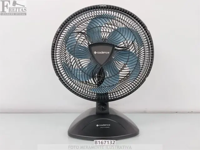 LOTE COM 01 VENTILADOR DE MESA CADENCE VTR409 40CM 6 HÉLICES 126W 127V 60HZ SEM PINO OSCILANTE
