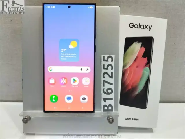 LOTE COM 01 SMARTPHONE SAMSUNG GALAXY S23 ULTRA SM-S918B 256GB 12GB RAM COM BATERIA RXCW70001GR