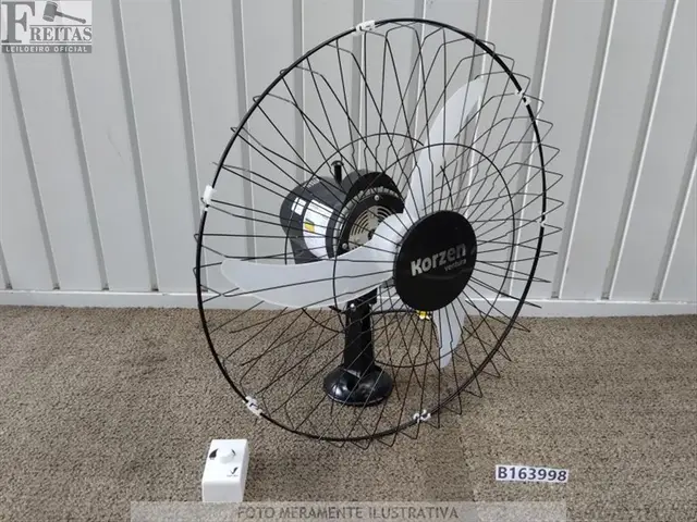 LOTE COM 01 VENTILADOR DE PAREDE VENTURA KORZEN OSCILANTE 60CM 150/155W BIVOLT CHAVEADO 60HZ…