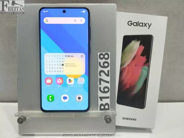 LOTE COM 01 SMARTPHONE SAMSUNG GALAXY S21 FE 5G SM-G990E/DS 128GB 6GB RAM COM BATERIA RQCRC00X21R