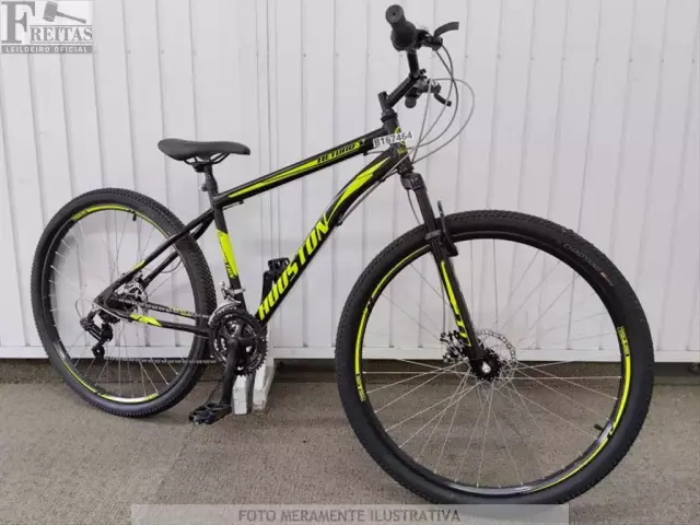 LOTE COM 01 BICICLETA HOUSTON NETUNO-S PRETA/VERDE