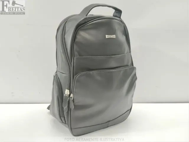 LOTE COM 01 MOCHILA SESTINI PRETO POLIÉSTER 0,32X0,46CM ORGANIZADOR INTERNO BOLSO…