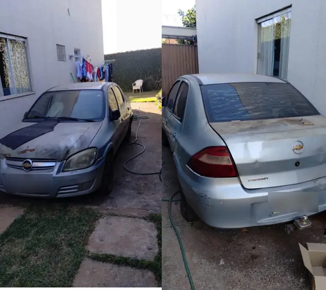 GOIÂNIA/GO - UM CHEVROLET PRISMA 2010/2011, COR PRATA.