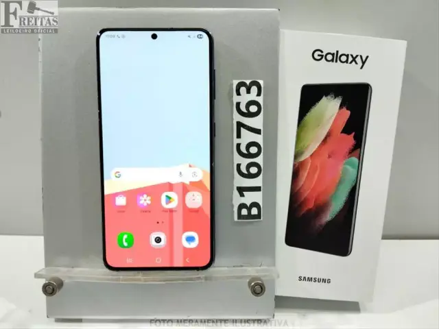 LOTE COM 01 SMARTPHONE SAMSUNG GALAXY S21 5G SM-G991B 128GB 8GB RAM COM BATERIA RQCT101V4NW