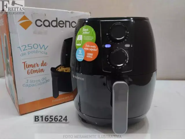 LOTE COM 01 FRITADEIRA ELÉTRICA SEM ÓLEO CADENCE PRATIC FRYER 1250W 3L FRT515 220V 60HZ