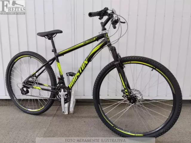 LOTE COM 01 BICICLETA HOUSTON NETUNO-S PRETA/VERDE