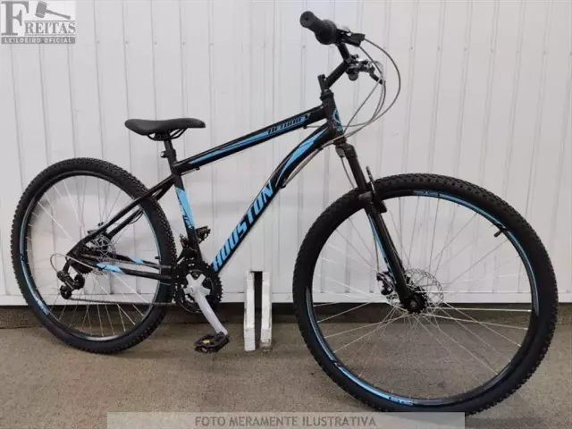 LOTE COM 01 BICICLETA HOUSTON NETUNO-S PRETA/AZUL