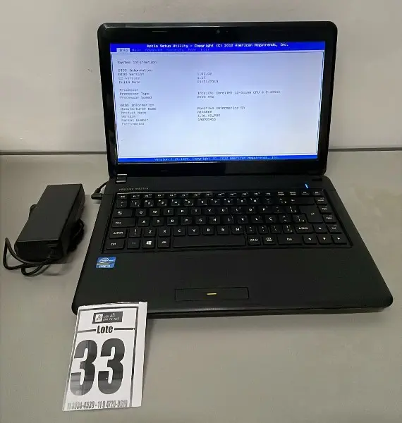 NOTEBOOK POSITIVO MASTER COM INTEL I3, 4GB DE MEMÓRIA E HD 320GB + FONTE - FUNCIONANDO