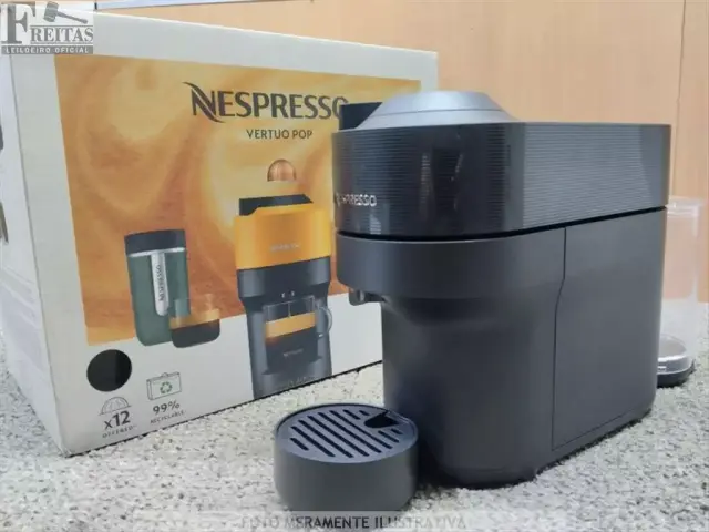 LOTE COM 01 CAFETEIRA NESPRESSO VERTUO POP 1300W GDV2-BR3-BK-NE BLACK 220V 60HZ 24115DV2F115374H09T
