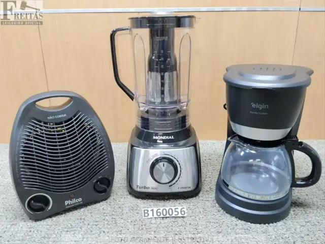 LOTE COM 01 AQUECEDOR PHILCO 2 EM 1 PAQ1100 3 NÍVEIS DE TEMPERATURA COR PRETO 110V 4030803804X80BA