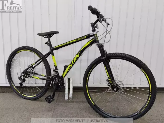 LOTE COM 01 BICICLETA HOUSTON NETUNO-S PRETA/VERDE